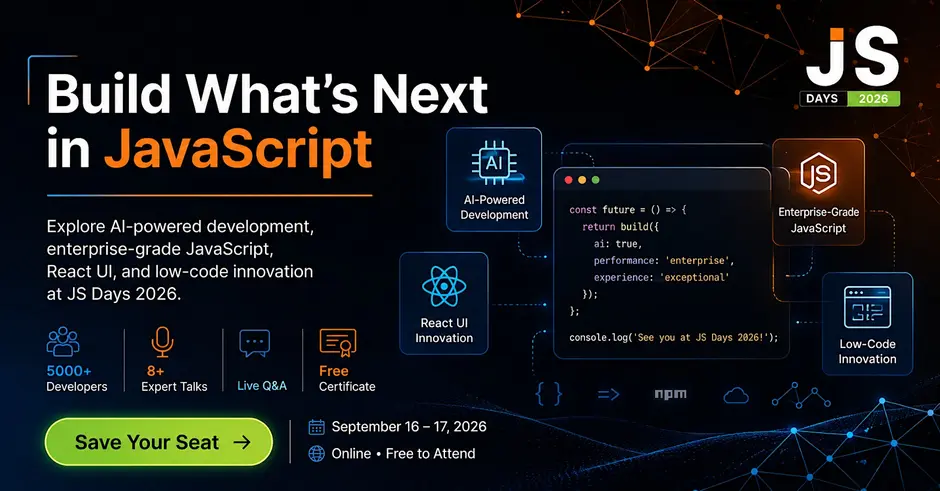 JS Days 2026: Watch the Premier Virtual JavaScript Conference