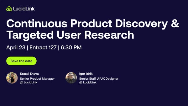 Meet-up vol. 10 | Continuous Product Discovery & Targeted User Research